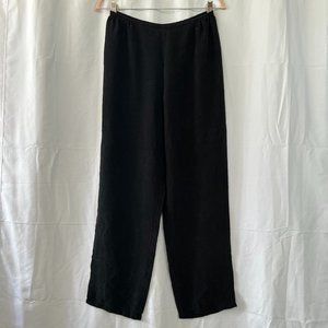 Citron Black Silk Pants Sz Petite Small